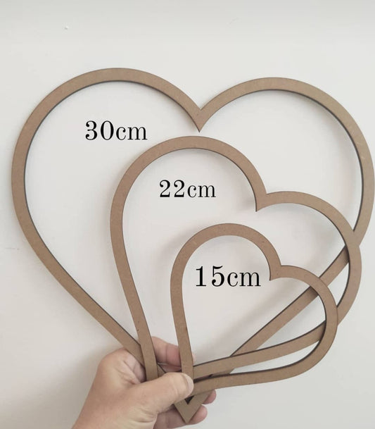 Heart-shaped Hoop MDF